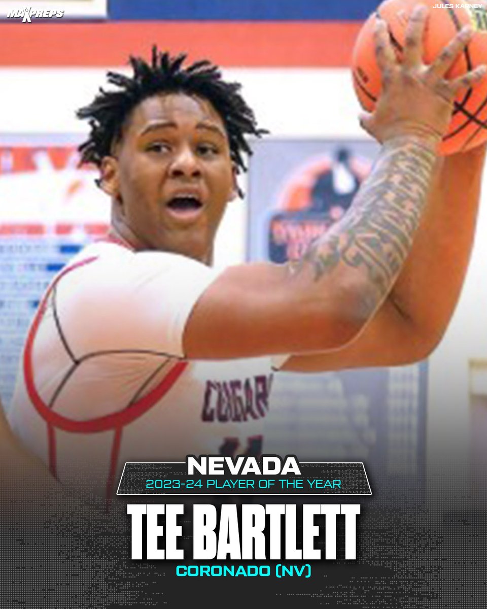 Tee Bartlett of Coronada named 2023-24 Nevada MaxPreps High School Boys Basketball Player of the Year. 🔥 🏆 ✍️: maxpreps.com/news/MfY9NAvmK…