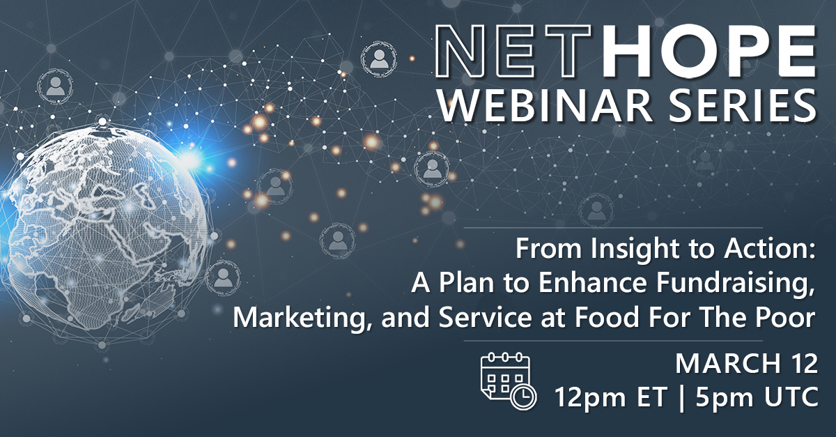 Join us March 12 for a webinar showcasing the steps taken by NetHope Member, @FoodForThePoor to identify areas for tech enhancement & their plans to improve global fundraising & operational efforts w/ @TeamHeller. Register: bit.ly/3P2QefI #TechForGood #CollectiveAction