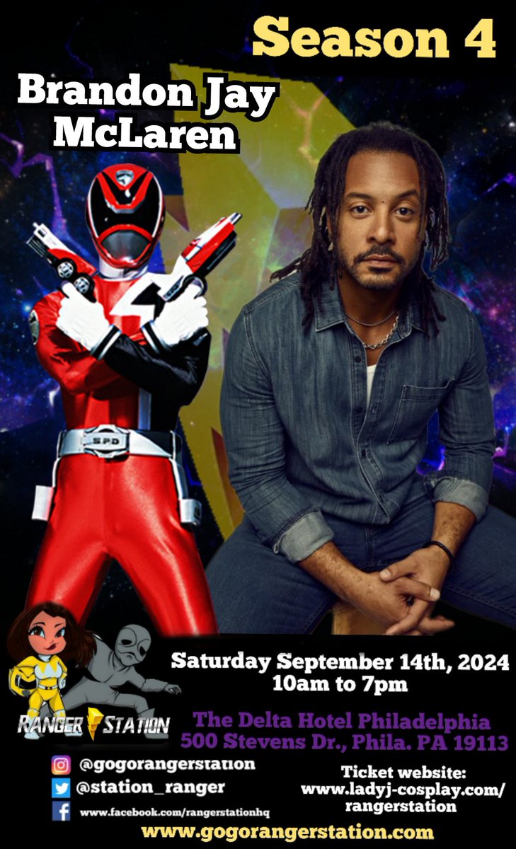 We are excited to announce our first guest @brandojay aka Jack Landors #spdredranger Tickets will go on sale tomorrow!! Thru Kickstarter from 3/1 to 5/1, then they will be available thru our website. #rangerstation #gogorangerstation #powerrangers #rangerstationseason4