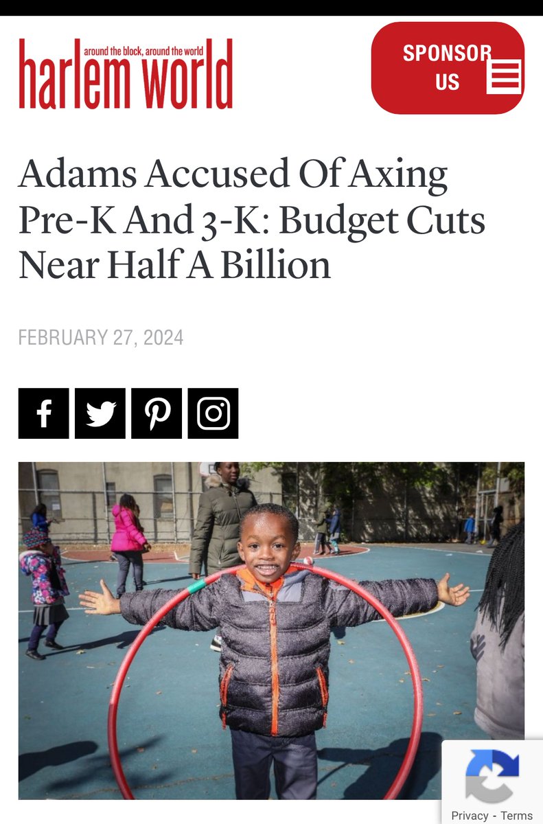 With child care costs still unaffordable for many families–and with early childhood professionals already struggling to make ends meet–the cuts to PreK and 3K will make it difficult for families and educators to live and work in the city.” @DCCNYINC harlemworldmagazine.com/adams-accused-…