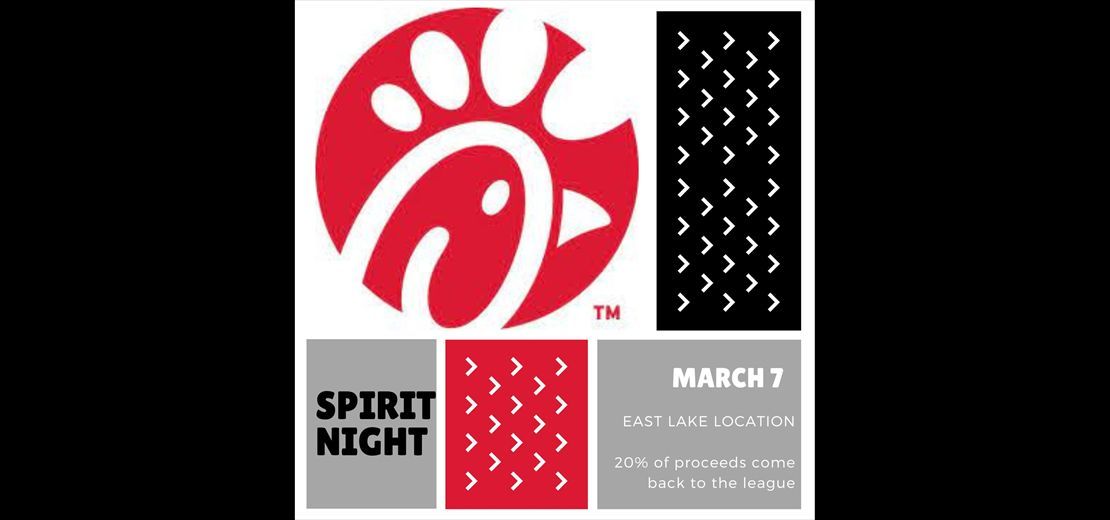 🌟 Countdown to Spirit Night! 🌟 One week until we gather at Chick-fil-A on March 7 for a night of fun and food. Remember, 20% of your purchase supports our league! #SpiritNight #SupportOurTeam 🐔❤️