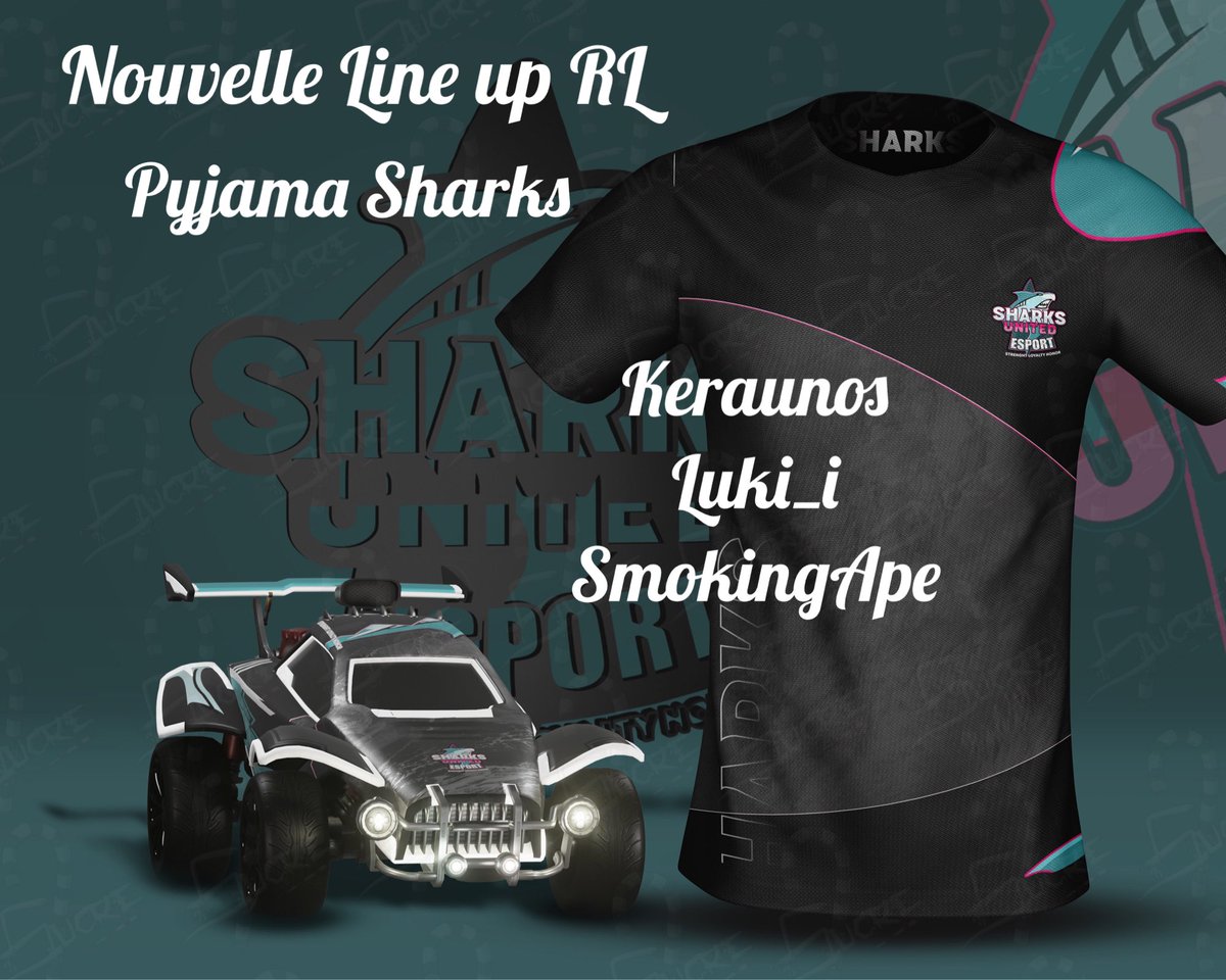 E-project By SUE (@e_projectbysue) on Twitter photo Une nouvelle Line up voit le jour  au sein de la Sharks United  Esport pour représenter un requin qui opère la Nuit.
Ne vous fier pas à son nom qui parait « comique »  le Pyjama Sharks reste un prédateur opportuniste 💪
 
Pyjama sharks 
<a href="/Luki_RL/">Luki_i</a> 
<a href="/SmokingApe_/">SmokingApe</a> 
<a href="/Keraunos_rl/">Keraunos</a> Une nouvelle Line up voit le jour  au sein de la Sharks United  Esport pour représenter un requin qui opère la Nuit.
Ne vous fier pas à son nom qui parait « comique »  le Pyjama Sharks reste un prédateur opportuniste 💪
 
Pyjama sharks 
<a href="/Luki_RL/">Luki_i</a> 
<a href="/SmokingApe_/">SmokingApe</a> 
<a href="/Keraunos_rl/">Keraunos</a>