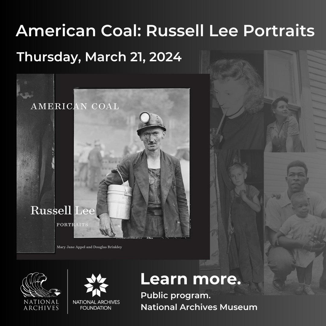 Join authors Mary Jane Appel and @ProfDBrinkley for a free program exploring their new book, American Coal at the National Archives Museum. Learn more and register at bit.ly/3ONLESr Presented in part by The Mars Family & Mars, Incorporated and Anonymous.