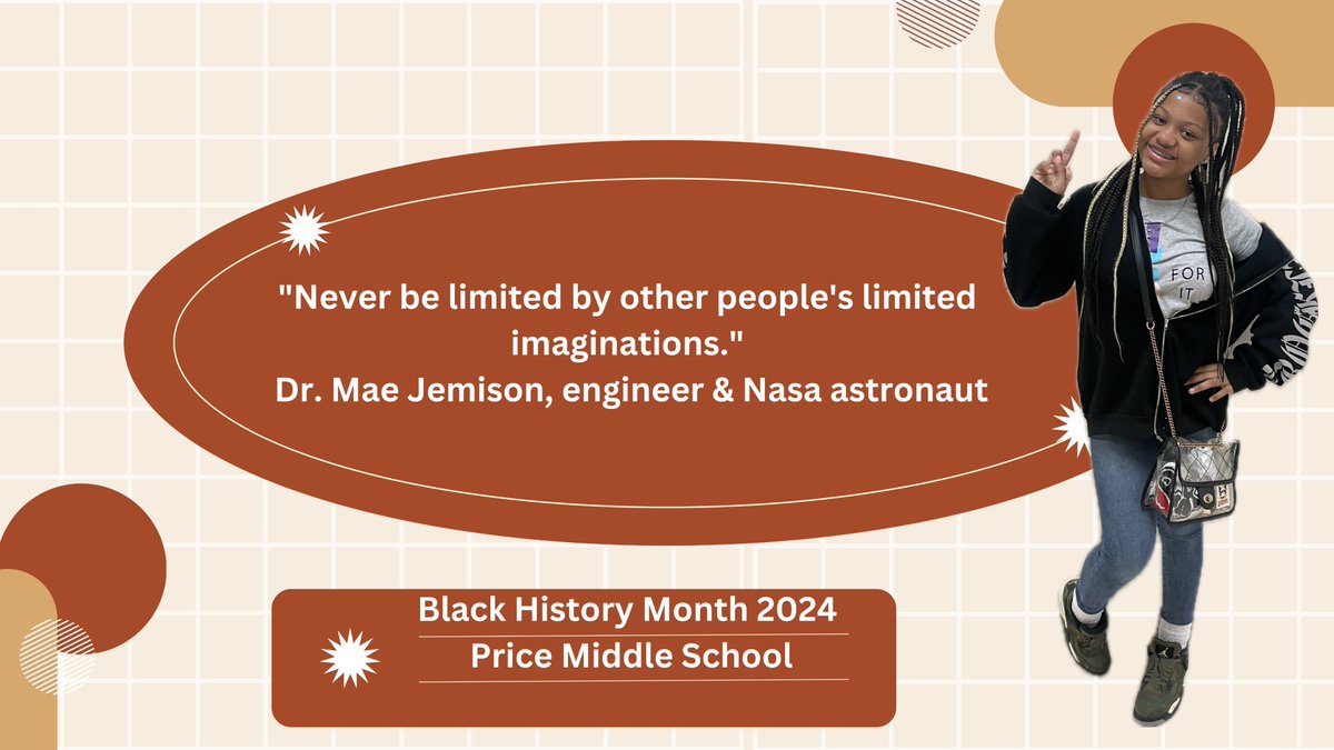 PriceCSRobotics's tweet image. 2day 4 our
@PBLWorks
entry event we explored how we could celebrate black history by lifting up each other and our community! We made these cool digital backgrounds and took selfies, then we made ourselves into stickers, &amp;amp; here is what we came up with!
@PBS_Atlanta
@APSPrice
