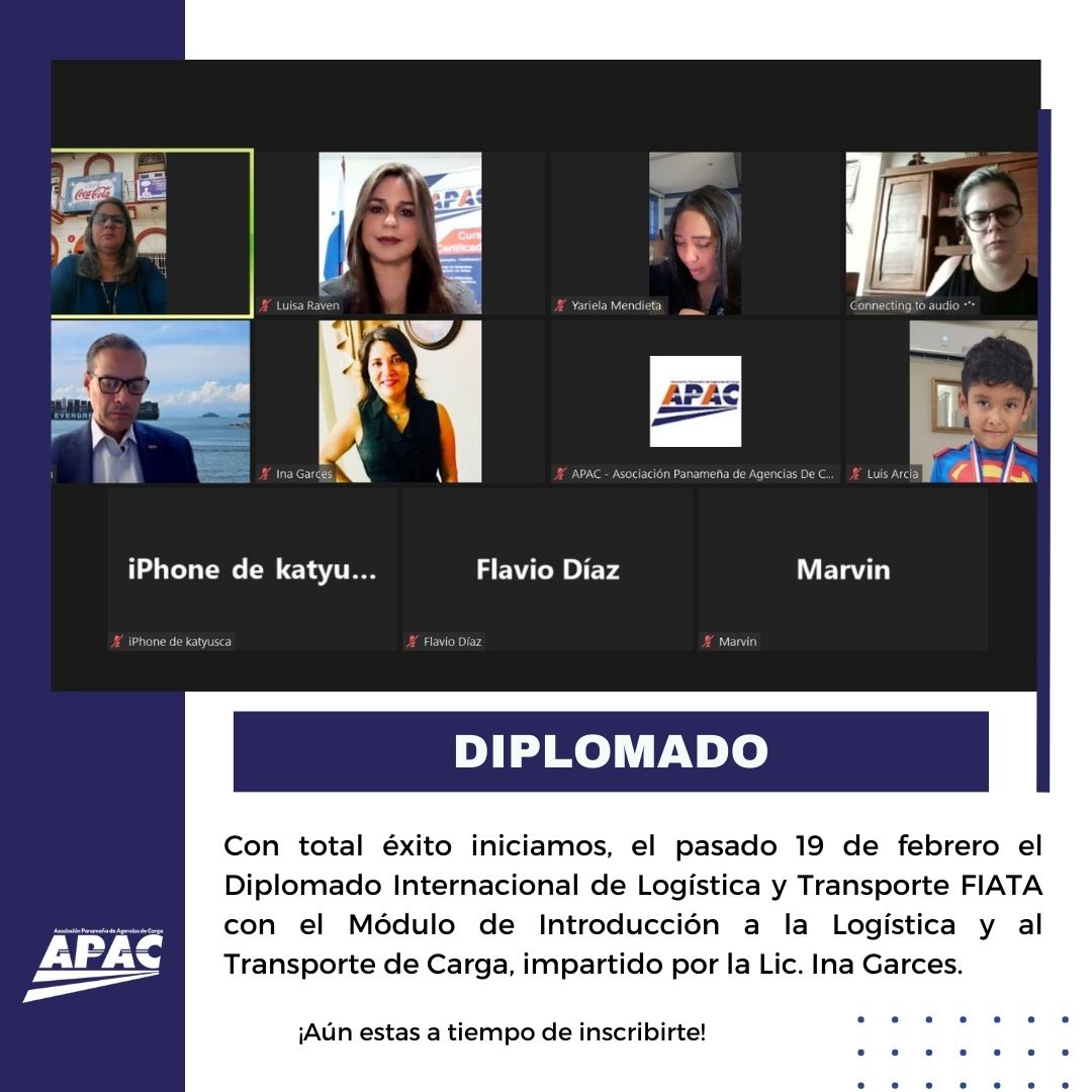 Con total éxito iniciamos, el pasado 19 de febrero el Diplomado Internacional de Logística y Transporte FIATA con el Módulo de Introducción a la Logística y al Transporte de Carga, impartido por la Lic. Ina Garces - <a href="/inagarces/">Ina Garcés</a>
