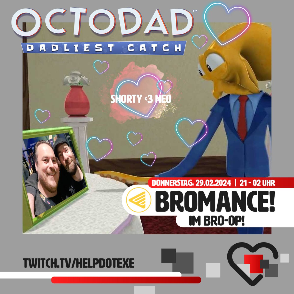 ABSOLUTES VERSAGEN FÜR NEN GUTEN ZWECK!

Ich und Shorty spielen das Koop-Chaos Octodad. Ich kann nix! Shorty noch weniger!

Alles auf Twitch.tv/HelpDotExe ,

@helpdotexe eine Charity für die Deutsche Kinderkrebshilfe!