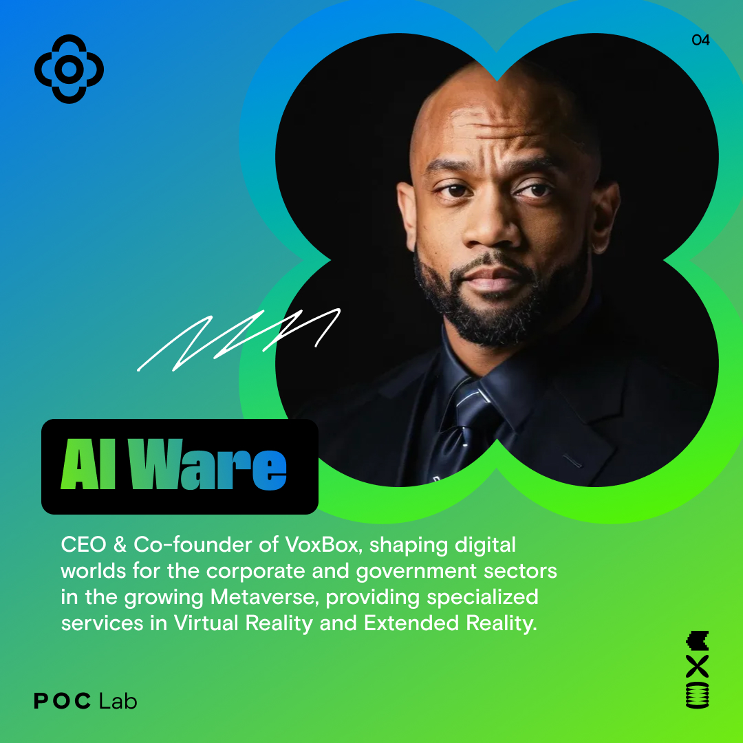 .<a href="/Futur3preneur/">Al Ware</a> is the CEO &amp; Co-founder of <a href="/VoxBox_Official/">VoxBoxOfficial</a>, a studio shaping digital worlds.
