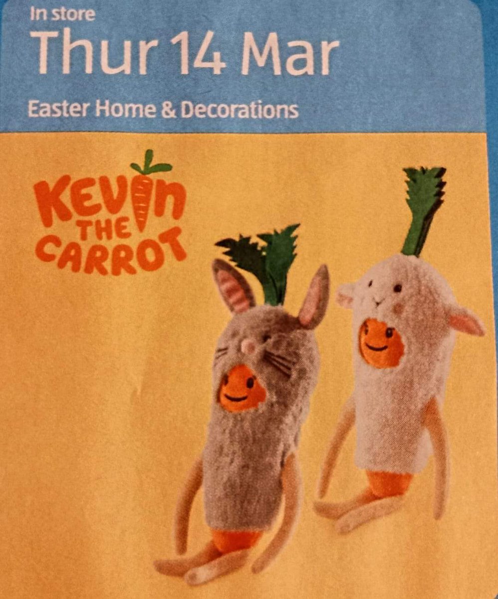 Stuart Fergus (@stuartfergus) on Twitter photo Cmon <a href="/AldiUK/">Aldi Stores UK</a> please tell us this is true!! Are we getting some Easter treats from <a href="/KevinTheCarrot/">Kevin The Carrot</a> ??🥕😬🥕😬🥕😬 Cmon <a href="/AldiUK/">Aldi Stores UK</a> please tell us this is true!! Are we getting some Easter treats from <a href="/KevinTheCarrot/">Kevin The Carrot</a> ??🥕😬🥕😬🥕😬