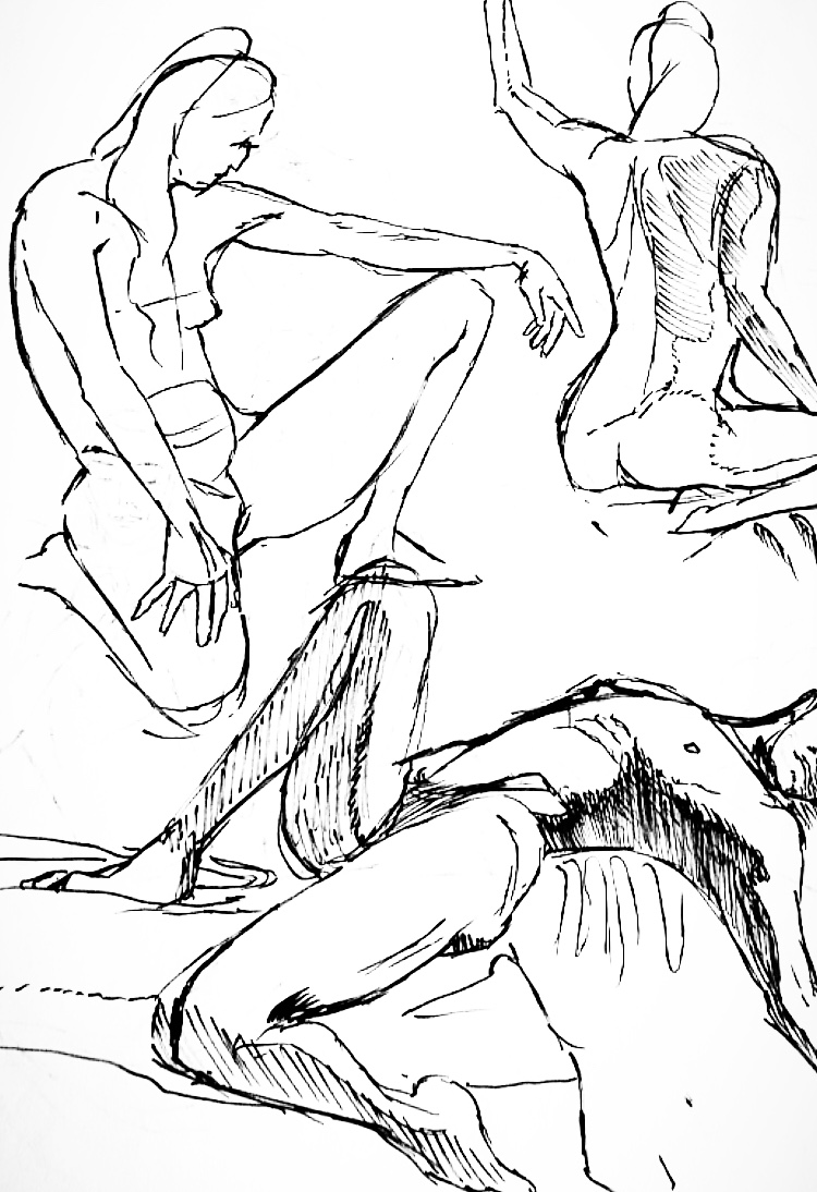 lifedrawing time (20 minutes, 1 minutes and 5 minutes)