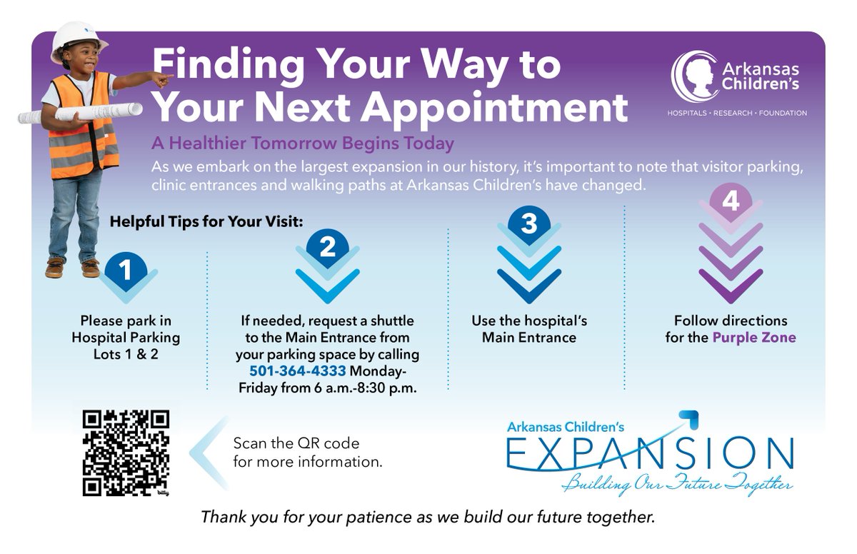 archildrens's tweet image. Starting tomorrow, March 1, we turn the page on the next chapter in our story as we embark on the largest expansion in our history. You will notice changes around campus, such as updates to your parking and walking paths to some outpatient clinics.

Here are three things to know…