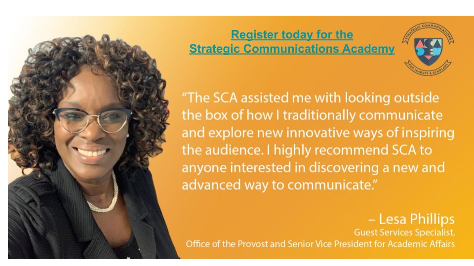 Our acclaimed Strategic Communications Academy for UF Leaders and Scholars starts on April 18th. Join us! @UFatWORK leadership.hr.ufl.edu/programs/sca/
