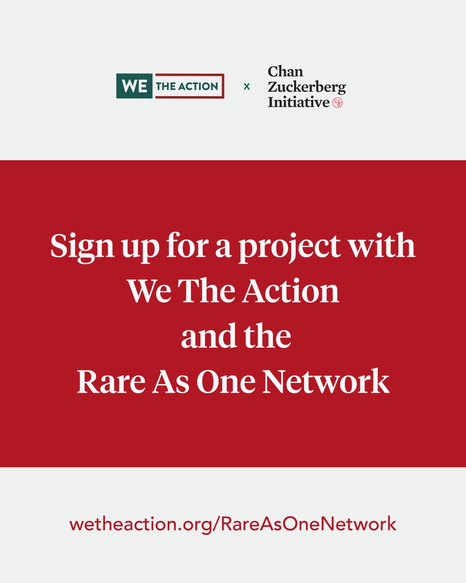 With 7,000 rare diseases impacting 300M globally, urgent action is needed. This #RareDiseaseDay, join us in supporting our partners at @ChanZuckerberg and sign up for a #RareAsOne pro bono project: wetheaction.org/RareAsOneNetwo…