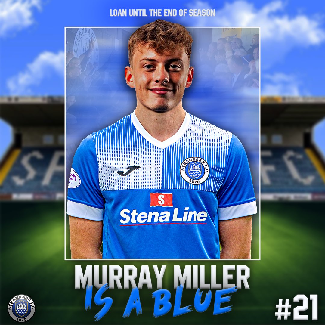 We are delighted to announce the loan signing of 22 year old midfielder Murray Miller from <a href="/Stirling_Albion/">Stirling Albion FC</a> until the end of the season ✍🏻