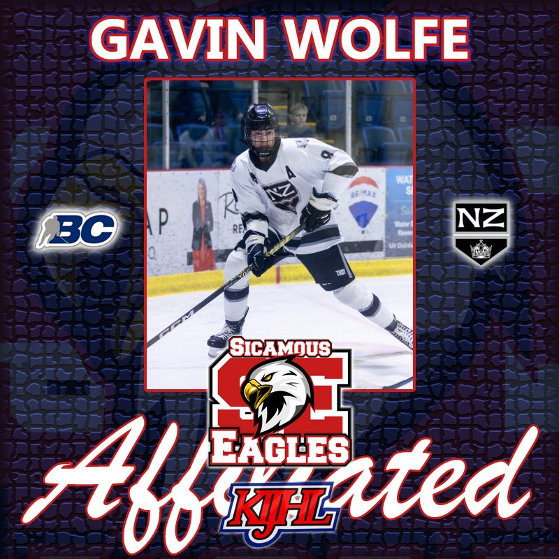 Sicamous_Eagles's tweet photo. We welcome Affiliate D, 07 born Gavin Wolfe from the North Zone Kings U18 team. Gavin is from Salmon Arm, BC and played his 1st @KIJHL game in playoffs this past weekend. Welcome to the nest and Let's Fly! #FlyWithTheEagles #DevelopingYoungMen @BCHockey_Source @KijhlS https://t.co/d29rqhOiJb