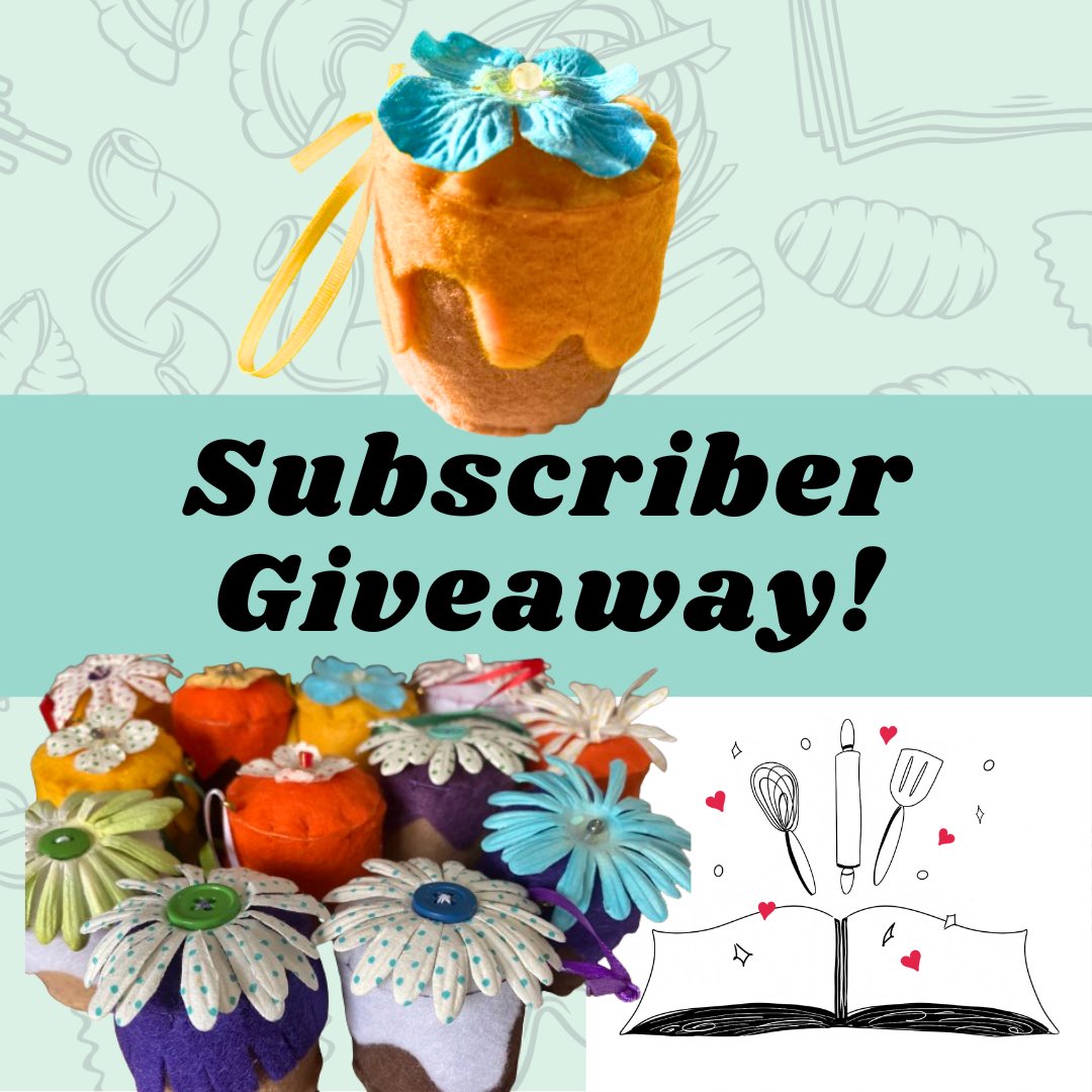 We are incredibly grateful for all of the delicious support we received when we launched this project! So we’re running a subscriber giveaway as a thank you! On Tuesday, March 12th, we will randomly pick 12 subscribers to win adorable felt cupcakes (handmade by @audreyperrott)