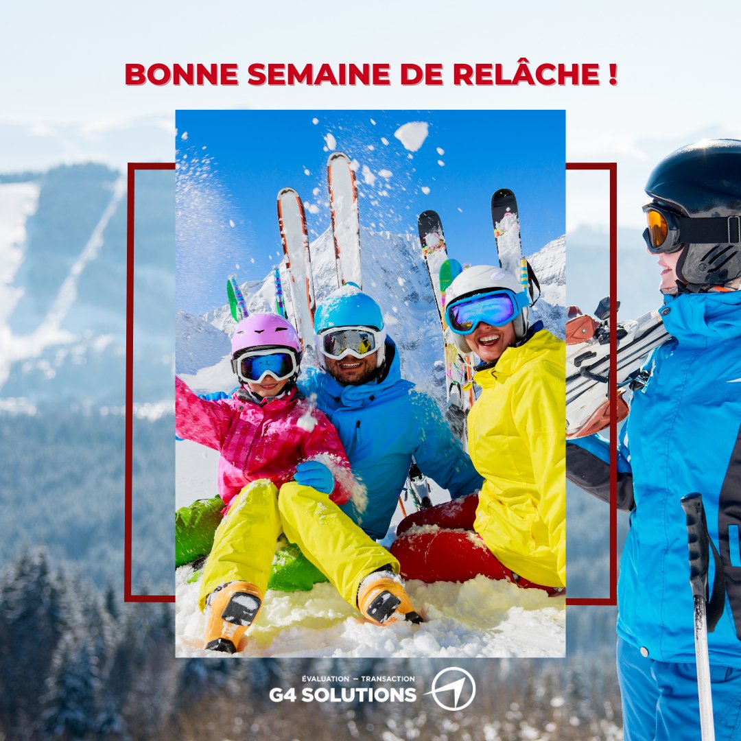 G4_SOLUTIONS's tweet photo. À tous nos chers amis, nos précieux clients et loyaux partenaires, G4 SOLUTIONS vous souhaite une semaine de relâche pleine de détente.

À tous, une excellente semaine de pause bien méritée !

#evaluation #transaction #fusion #acquisition #finance #PME #affaires #quebec https://t.co/xYNlDOPPdK