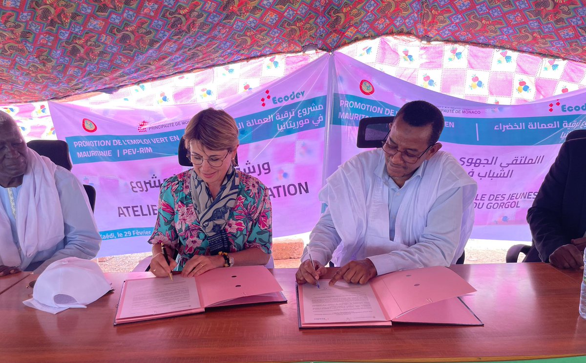 IBerroAmadei's tweet image. #Coopération #Mauritanie
@cooperationMC est fière de son partenariat avec l’ONG #ECODEV qui offre à la jeunesse de Kaédi un accompagnement pour se former et s’insérer sur le marché économique. @GvtMonaco