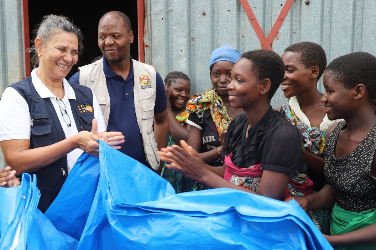 We stand in solidarity with communities affected by devastating floods in #Malawi. With 619 households affected in Karonga only, our Representative, Ms. Nelida Rodrigues delivered dignity kits and floor mats to the district to aid women and adolescent girls affected by the floods