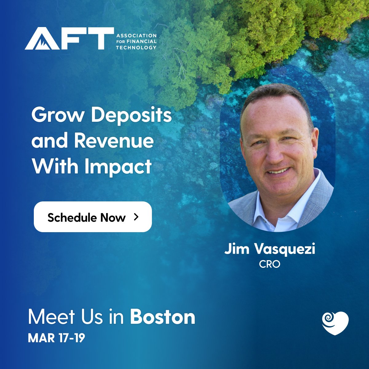 Looking forward to the #AFTSummit in Boston? 🌱⁠ Connect with us to ⁠discover innovative ways to elevate your institution’s impact, boost deposits, and skyrocket engagement through community and environmental impact! 🚀 bit.ly/aft2024 #fintech #communityimpact