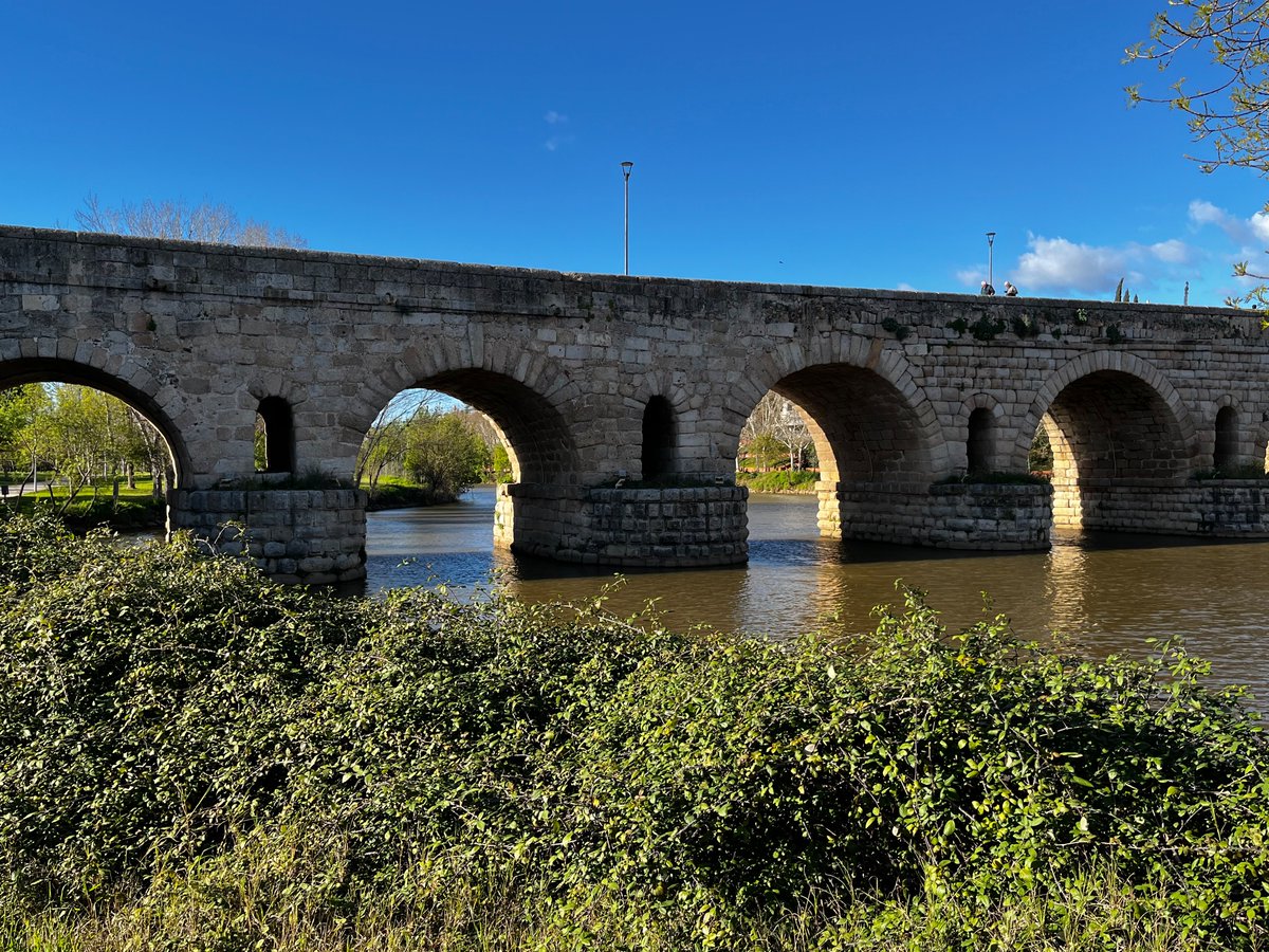 The #roman bridge at #Merida #Spain - the longest surving bridge in the world according to Wikipedia, certainly impressive in the late afternoon winter sun on 29 February