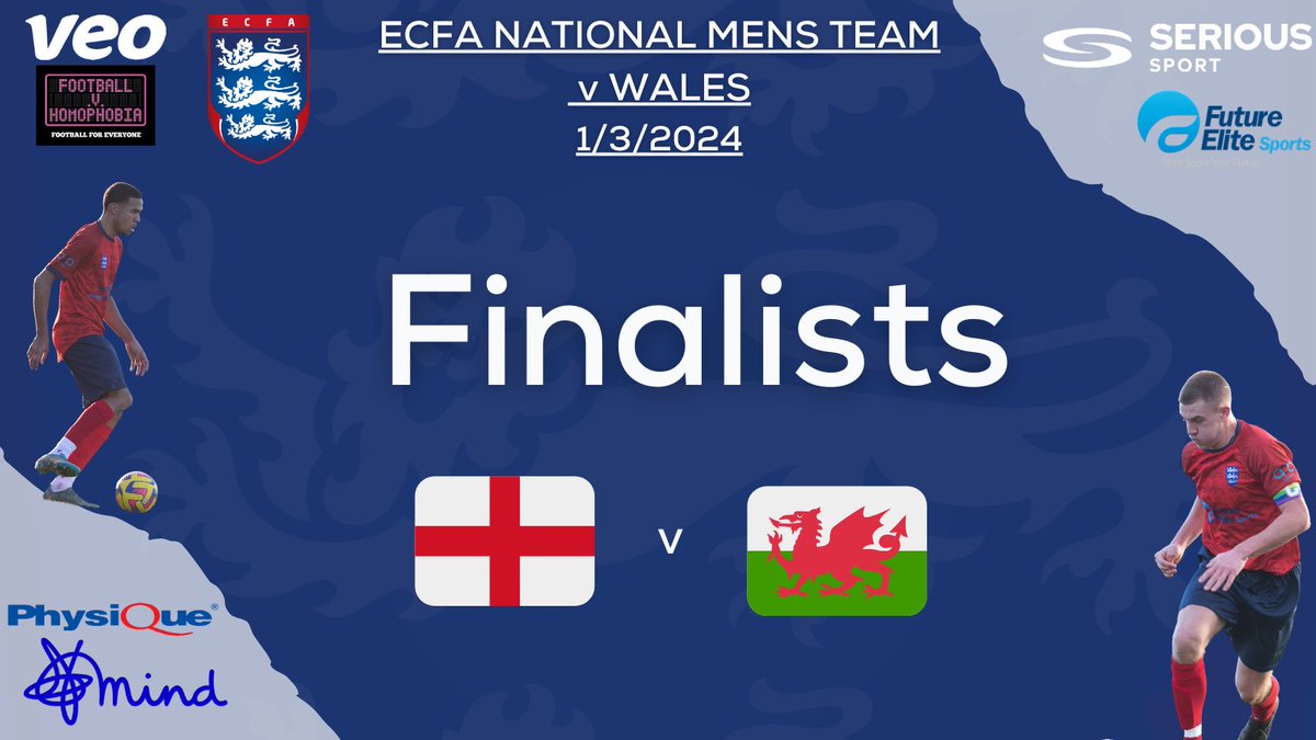 We’re in the final!!! 🏴󠁧󠁢󠁥󠁮󠁧󠁿 ECFA Men’s v Wales 🏴󠁧󠁢󠁷󠁬󠁳󠁿 Tomorrow morning 9:30am KO GMT Live on youtube.com/@LndLazio1909?… 🦁🦁🦁 @AoC_Sport @serious_sport @MindCharity @FutureEliteS