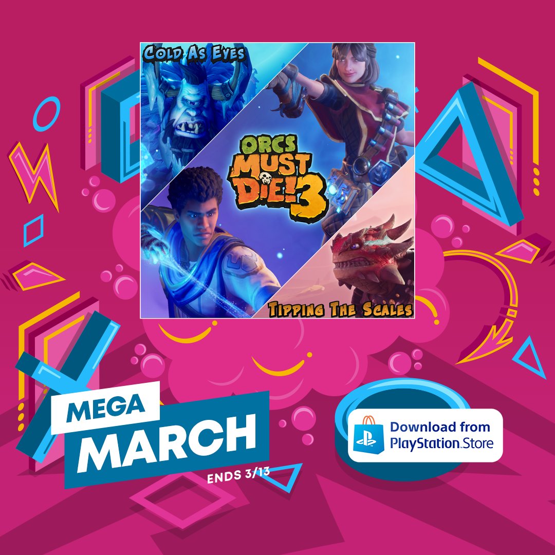 PlayStation fans! Today is the start of the Mega March sale where you can get the OMD!3 Bundle for 70% off! This is a limited time so don't miss out on the ultimate Orc slaying experience for your PS4 or PS5!