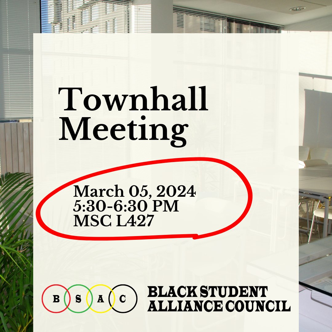 tamu_bsac's tweet photo. *TIME &amp; LOCATION UPDATE* Next Tuesday, March 5th, we encourage you to join us at our Townhall meeting! The goal is to provide students with a safe space to discuss and analyze the experiences of the Black community on campus. Hope to see you there! https://t.co/0uwePtrZBe