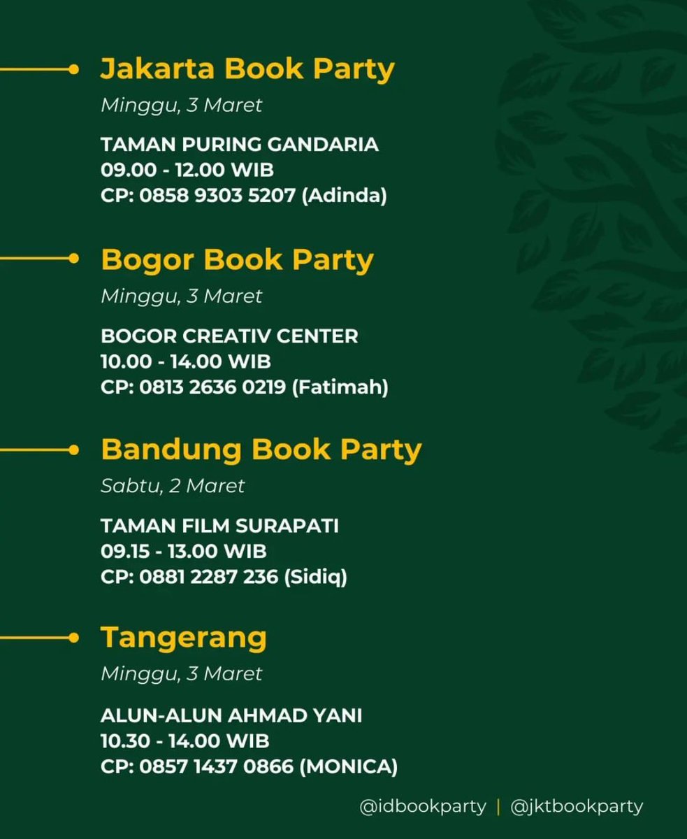 timpenguinnas's tweet photo. @jktbookparty juga akan mengadakan baca buku bareng di 26 kota di Indonesia serentak dalam 1 waktu 🥹 https://t.co/Va3nDtLJhf