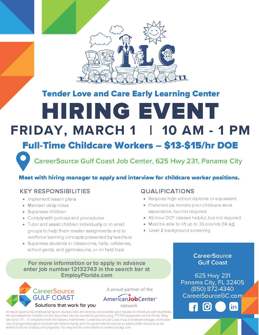 careersourcegc on X: &ldquo;Happening Friday! Childcare worker Hiring 