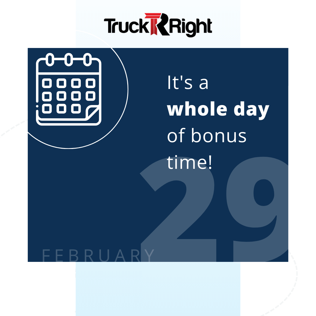 A leap year means your drivers get an extra day to update their expiring documents. It also gives you an extra day to remind them! ✔📲 #Trucking #Safety #Compliance