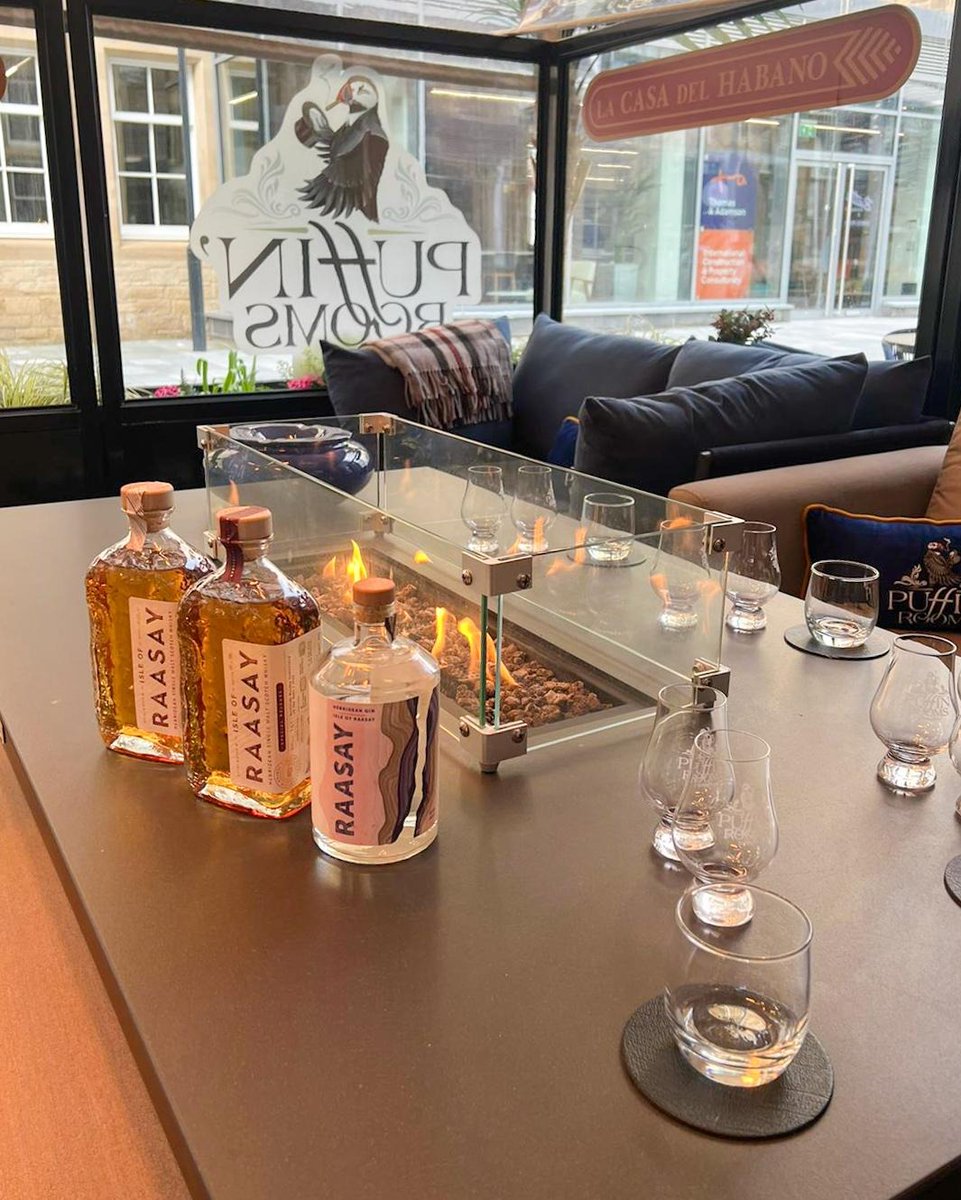 Getting set up for the pairing with the amazing Isle of Raasay Distillery tonight in Edinburgh!