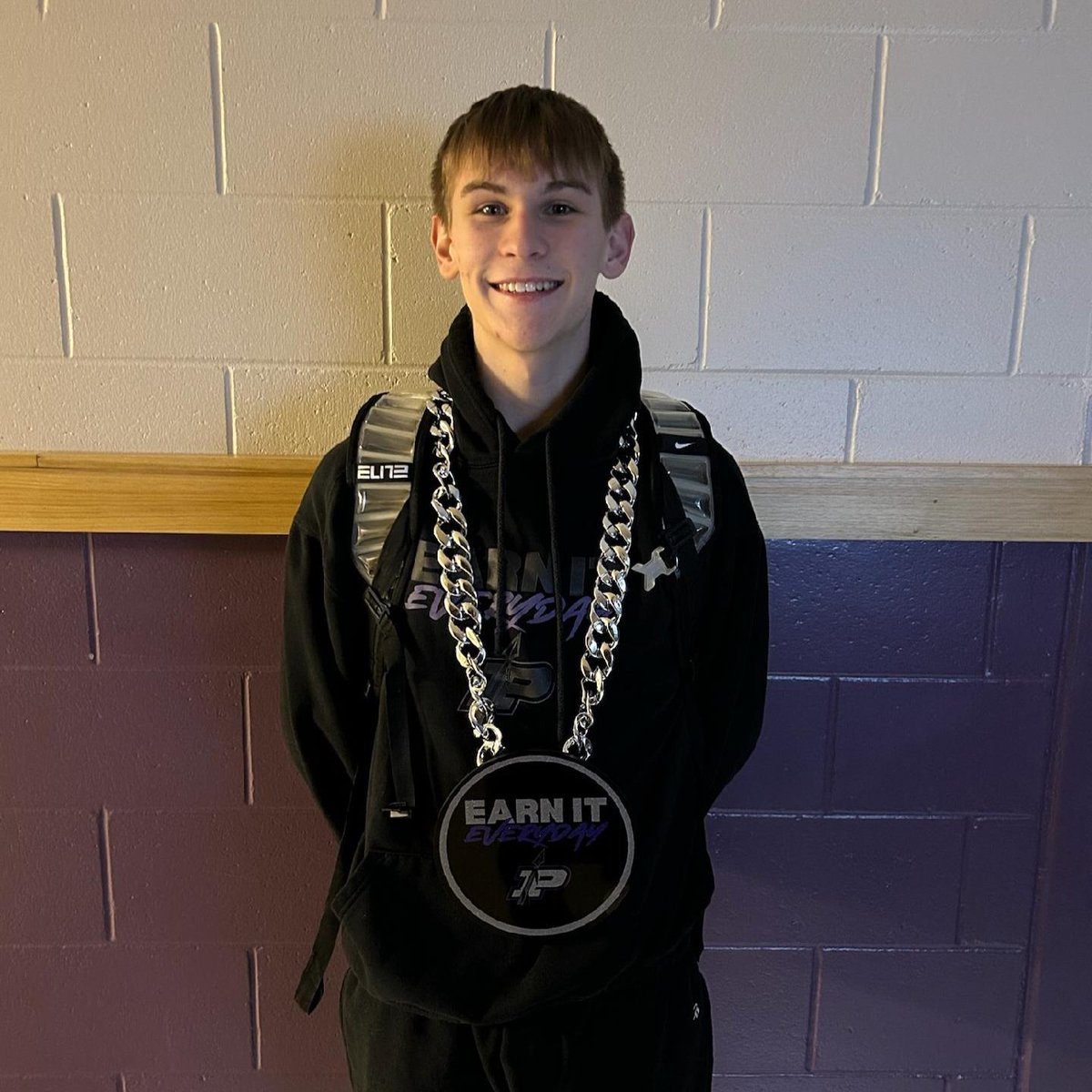 Congratulations to @JordanGassman11 for earning the 'Charge Chain' once again during our win vs Fulton. #EarnItEveryday
