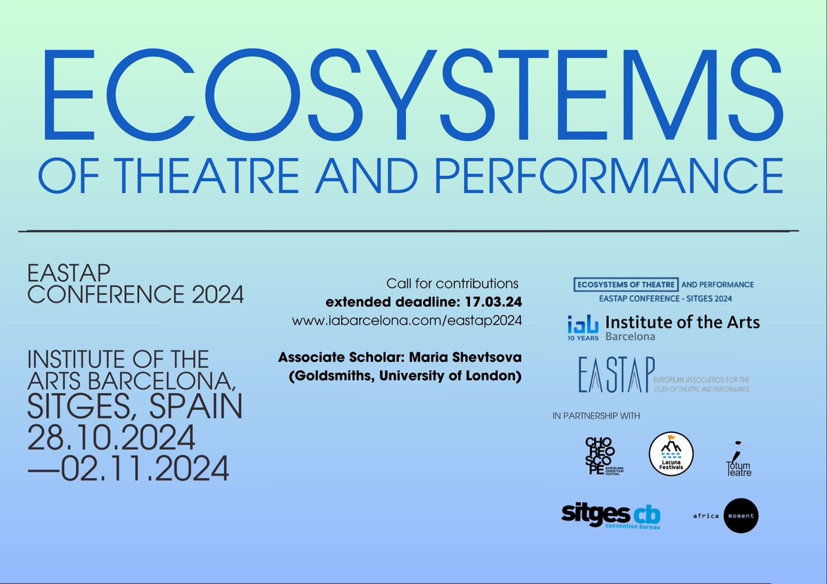 Call for Papers Deadline Extended to 17 March! #EASTAP24 Don’t forget to renew you EASTAP membership as you submit your abstract. See you in Sitges!