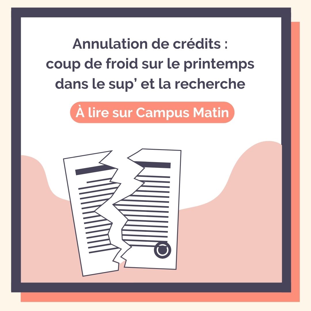 Avec 904,2 millions d’euros supprimés ❌, l’#enseignement sup' et la #recherche font partie des domaines les plus touchés par les annulations de crédits annoncées par le gouvernement dans le budget 2024. 👉 Retour sur les réactions dans l'#ESR : ow.ly/Q5UO50QJo4m