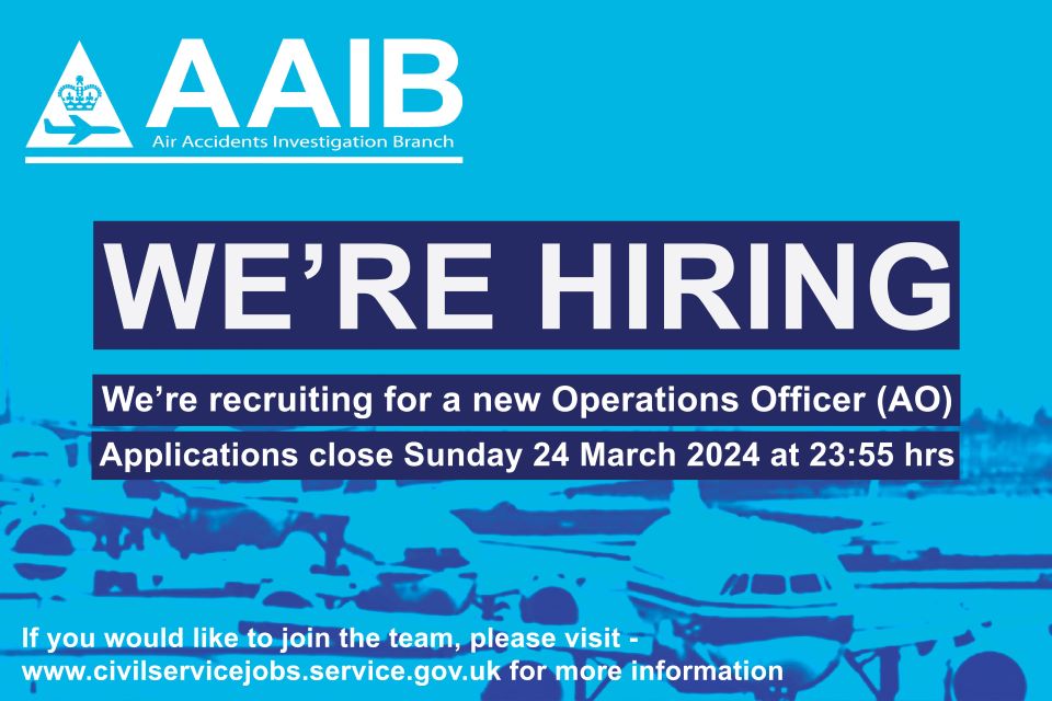 We're hiring! Do you work well under pressure and have excellent communication skills with a real passion for providing quality customer service? If so, we have the perfect vacancy for you! Find out more: gov.uk/government/new… #Aviation #Aviationsafety