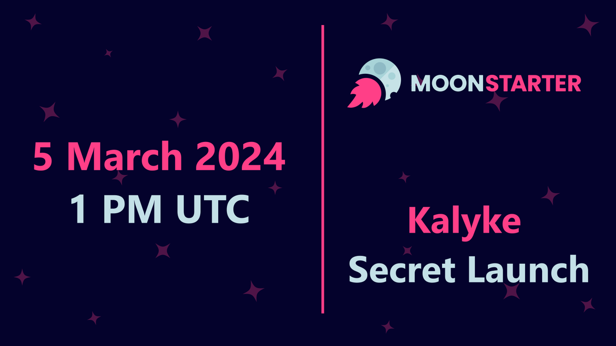 moonstarter_off's tweet photo. Dear Community,

Our Kalyke stakers have the opportunity to enjoy several benefits! 

Here's one of the most important:

Get ready to elevate your journey with us as we introduce a secret deal tailored exclusively for you. 👑 

Details are getting shared in the telegram group as we speak, to learn more, ensure you're part of the Kalyke private group. https://t.co/QKm6mtoSfy

If you are already a #Kalyke $MNST staker, in order to join the sale:

1️⃣Fill up the Google Form: https://t.co/JhOBrdxJPu
2️⃣Be sure to have the MoonStarter KYC approved: https://t.co/lGIX8Co0Ev

We can assure you it's something you won't want to miss. 🌟

Full Telegram Announcement: https://t.co/TUwi7p9WYl

The #MoonStarter Team