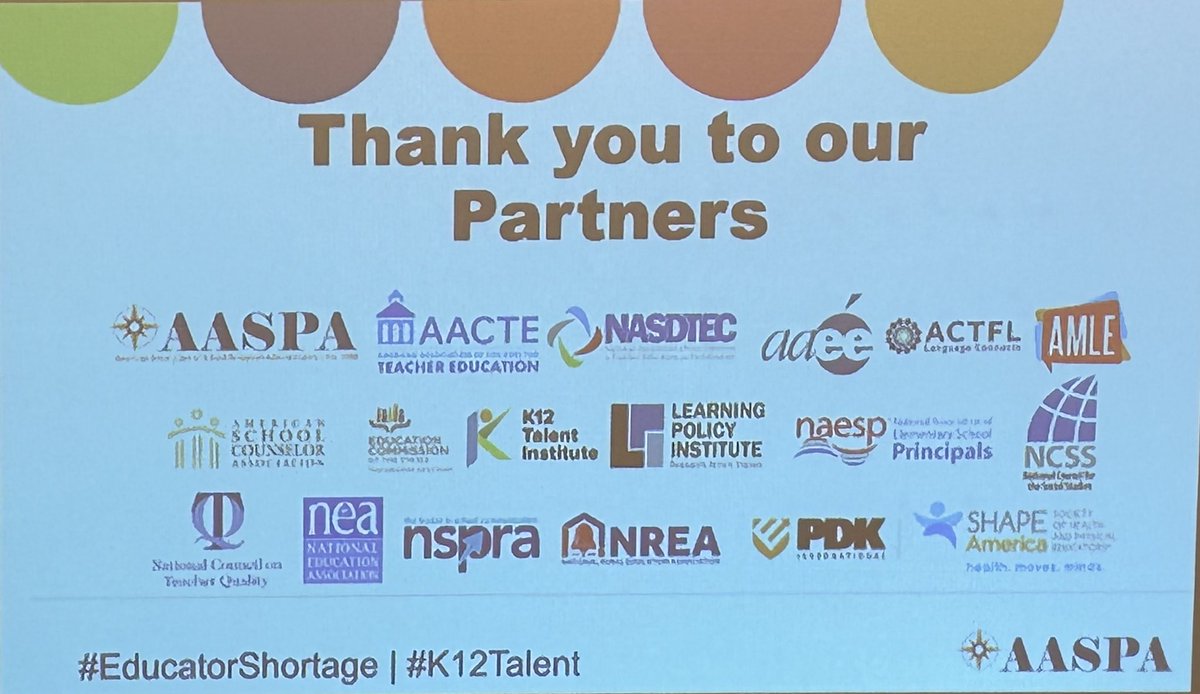 Attending the #educatorshortage summit on behalf of @SHAPE_America and @SHAPEAmericaWD I’m excited to learn how we can support schools to find #hpe professionals!