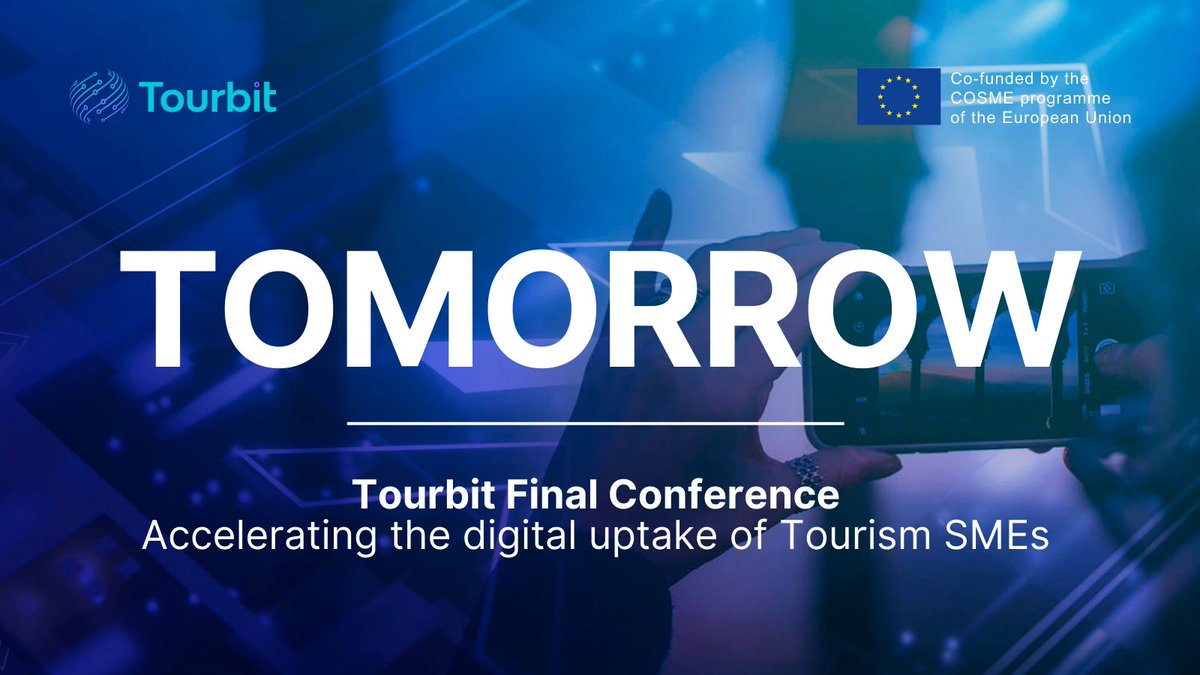 Tourbit_EU's tweet image. 🟣 #TourbitFinalConference TOMORROW!

🚀 Dive into our &apos;Tourism SMEs investing in digitalisation&apos; roundtable and AI masterclass to gain insights into revolutionising operations with AI. Don&apos;t miss this transformative day!

🔗 Last chance to register: bit.ly/3S00rKX