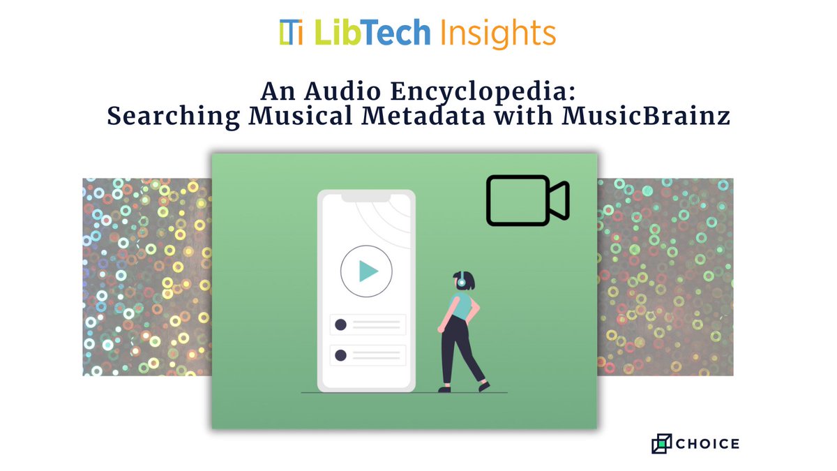 Choice_Reviews's tweet photo. Now on #LTI Blog
A new #LibTechTools video segment! Watch as Gary Price and Rachel Hendrick walk us through using @MusicBrainz an #openmusic encyclopedia that provides exhaustive and orderly #music #metadata https://t.co/H8cJvQYD4u
#edutech #Libraries #oa #musicgeeks https://t.co/6LW0cIFCPj
