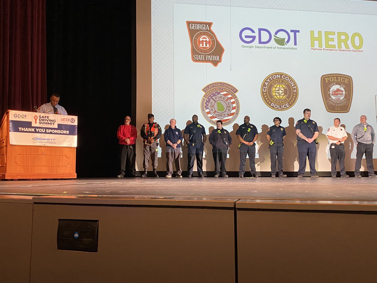 Happening Now: GDOT and @lutzie43 are hosting a Safe Driving Summit at Clayton County Performing Arts Center to teach students the importance of avoiding distracted driving and staying safe on the road. @GDOTATL