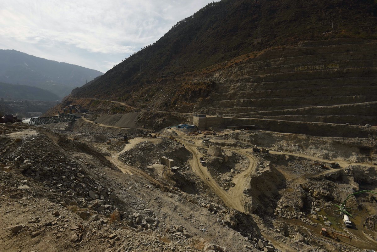 Beauty and the Beast. First leg of road journey to Spiti, Chandigarh to Rampur. Glimpse of spectacular Himalayan ranges; and heart-rending sights of damming of Sutlej - Luhri Hydro project near Rampur. Learning no lessons from dam bursts and townsinks.