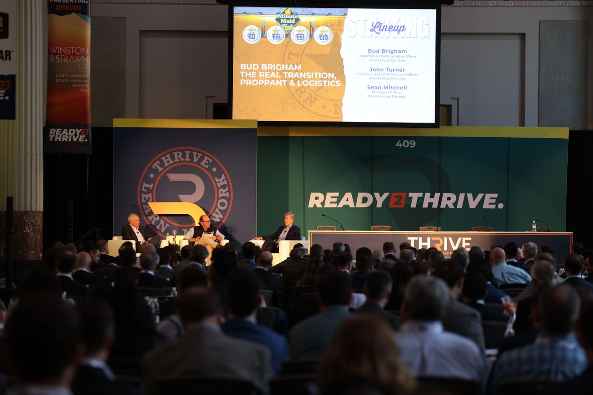 sand_atlas's tweet image. We enjoyed listening to our leaders discuss The Real Transition of Proppant and Logistics at Thrive. Check out our website to learn more about our plans to positively disrupt the proppant and logistics industry.
atlas.energy/last-mile-logi…
#AtlasEnergySolutions