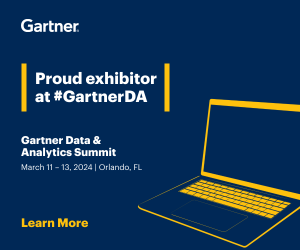 Join us at #GartnerDA to connect with industry-leading CDAOs, and data and analytics leaders. Be sure to visit our booth #1647 - we’d love to show you how we can help you with your business challenges.

Use code BI22EDC to save $400.
 
Register here ➡️ i.snoball.it/p/6UVF/i