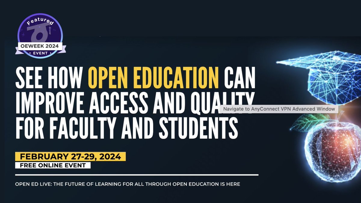 Pre #oeweek24 event alert Today: Feb 29 Virtual Open Ed Live: The Future of Learning for All through #openeducation from @UCFDigitalLearn @UCF Details: bit.ly/3ThWi6T View All #oeweek events: bit.ly/OEW24Calendar #digitallearning #education #digitalclassrooms