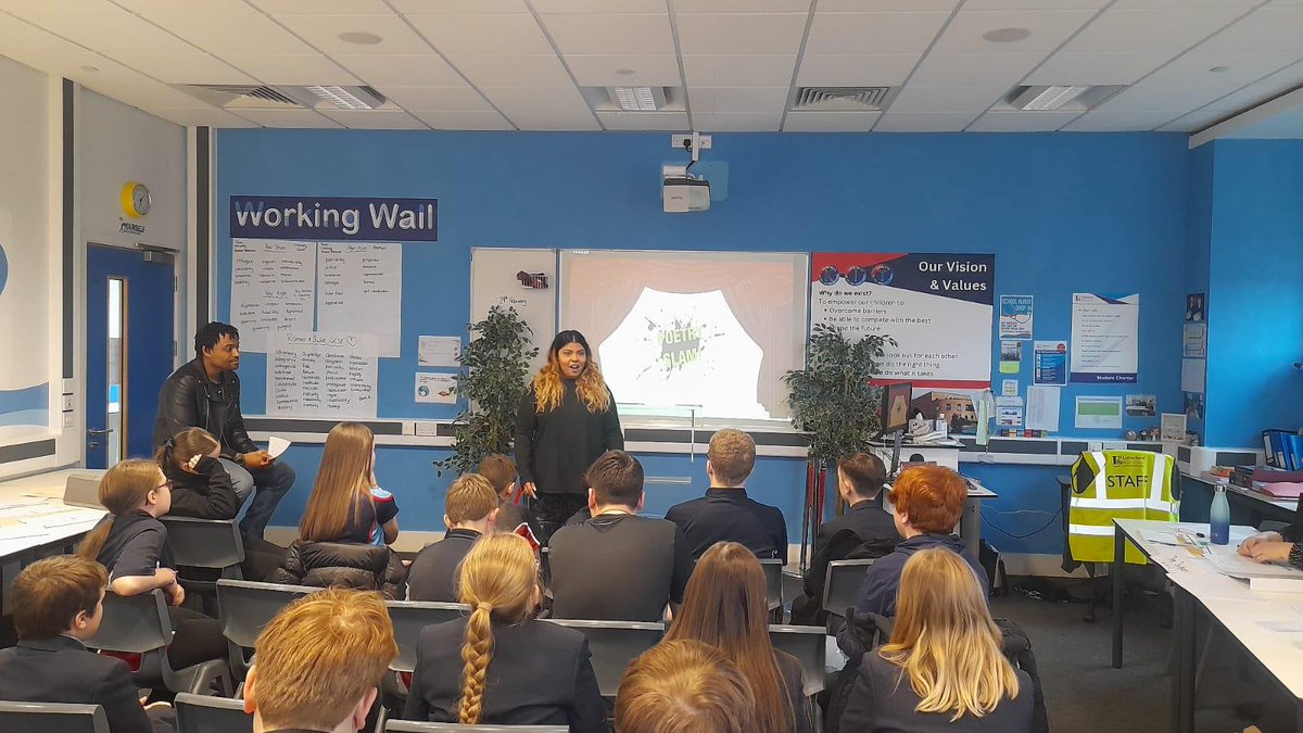 Year 7 &amp; 8 students from <a href="/LitherlandHigh/">Litherland High School</a> had their final workshop with <a href="/Blue_Saint/">Blue Saint</a> <a href="/Clairebeerjeraz/">Clairey</a> today &amp; performed in a slam #SPOKENWORDPOWER 2024. Congrats to all the students! We look forward to seeing you at the Celebration event <a href="/Unity/">Unity</a> Theatre on 14th March EastsideLondon