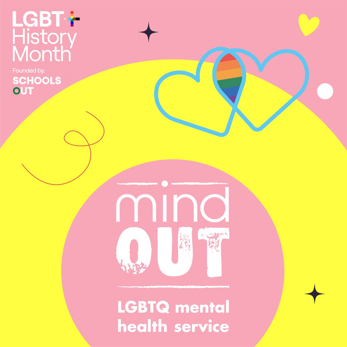 It's the final day of LGBTQ history month! MindOut is a mental health service run by and for lesbian, gay, bisexual, trans, and queer (LGBTQ) people. The charity works to make mental health a community concern. To find out more, please visit: mindout.org.uk