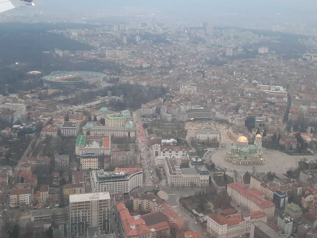 Early evening #Sofia from the air.