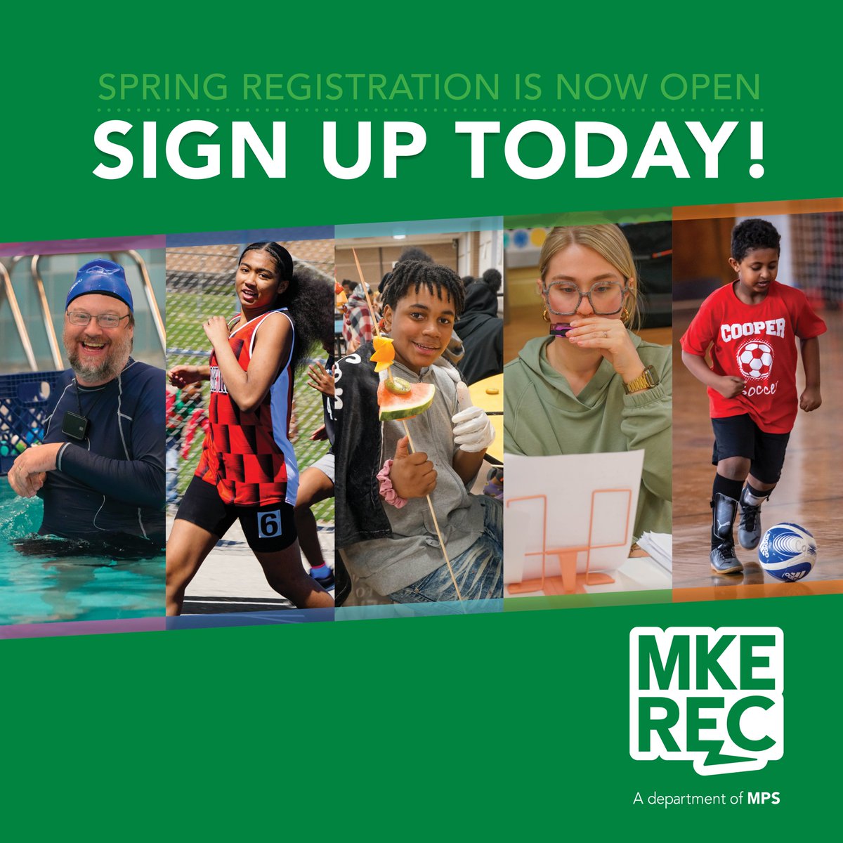 Registration for activities in the Spring Recreation Guide is now open for city of Milwaukee residents! To view the guide online and find more information, please visit our website at mkerec.net/guide! Registration for non-residents will open on March. 7 at 10 a.m.
