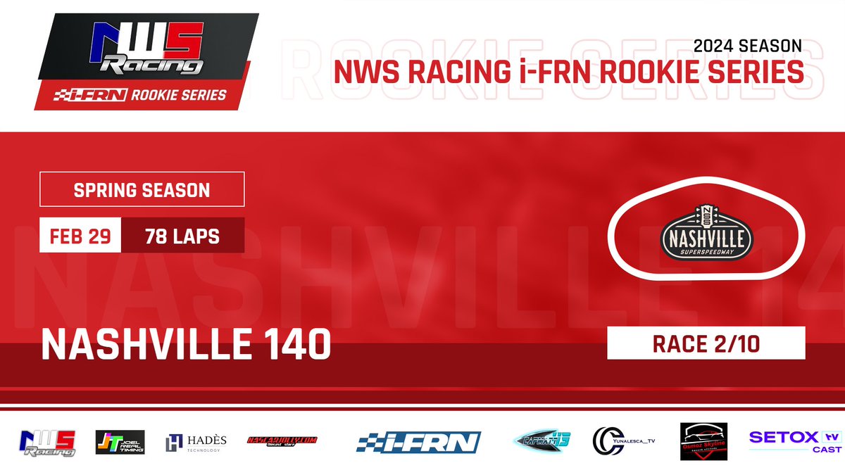 🏁 2ème course de la <a href="/nws_racing/">NWSRacing</a> @league_iFRN Rookie Series ce soir à 21:00!

📺 Rendez-vous sur twitch.tv/set0xtvcast avec <a href="/Set0x98/">Set0x 🇮🇹🇨🇭</a>