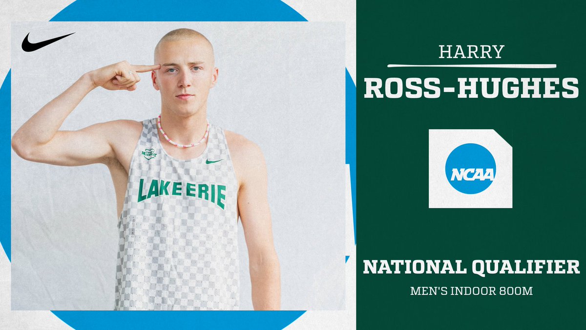 Harry Ross-Hughes will be heading to the NCAA DII Indoor Track &amp; Field National Championships next week to compete in the men's 800m!

Good luck, Harry!

#RageOn! 🌩️
